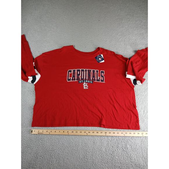 St. Louis Cardinals Sweatshirt Women XL Red Campus Lifestyle Cotton Crewneck NWT - Picture 6 of 9